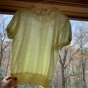 Vintage sweater- butter yellow